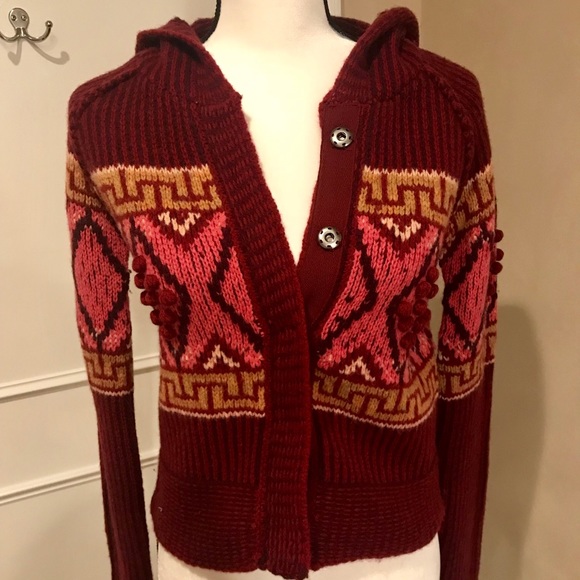 Knit Free People hooded sweater - Picture 1 of 3